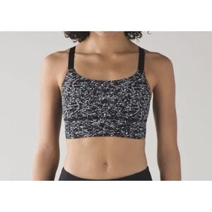 Lululemon Both Ways Bra in the Iced Wave White Black Women's Size 6